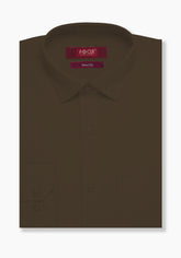 Brown Smart Fit Dress Shirt